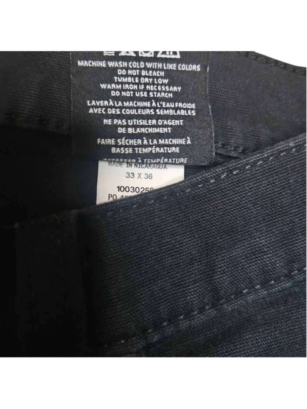 Ariat 33x36 Black M4 Straight Work Pants - Picture 6 of 8